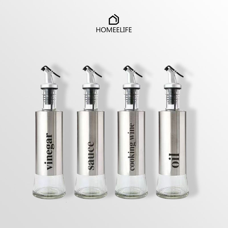 300ml Stainless Steel Glass Soy Sauce Bottle