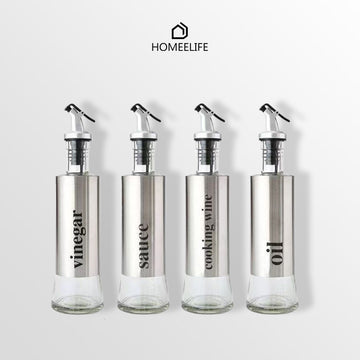 300ml Stainless Steel Glass Soy Sauce Bottle